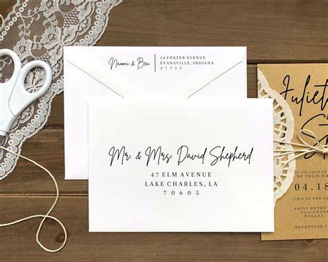 Excited To Share This Item From My Etsy Shop Printable Envelope Address Template Editable