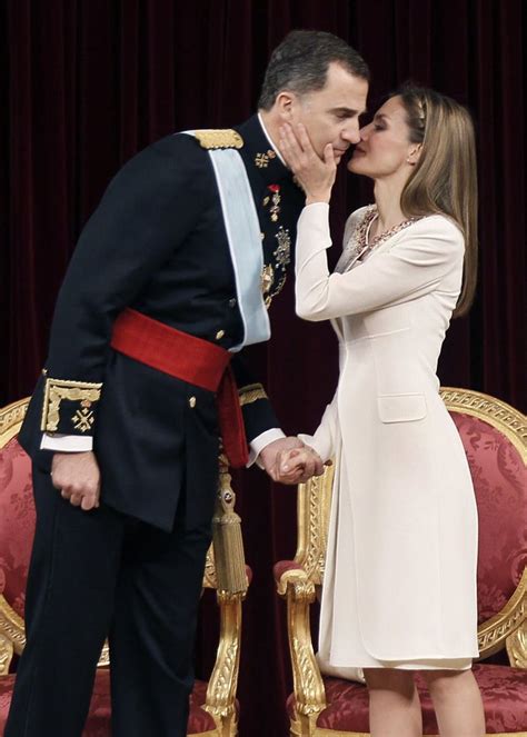 Letizia Gave Felipe A Kiss On The Cheek During His Coronation Queen