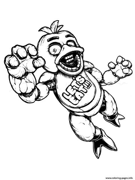 Print Fnaf Freddy Five Nights At Freddys Lets Eat Coloring Pages