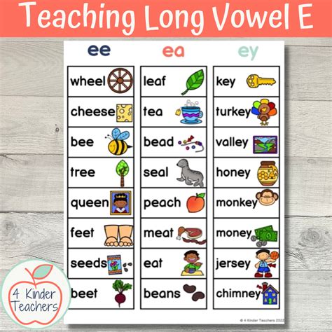 How To Teach Long E Words In Kindergarten 4 Kinder Teachers
