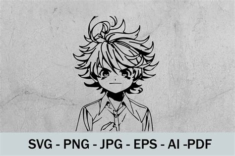 Promised Neverland The Promised Anime Svg Clipart Instance Etsy