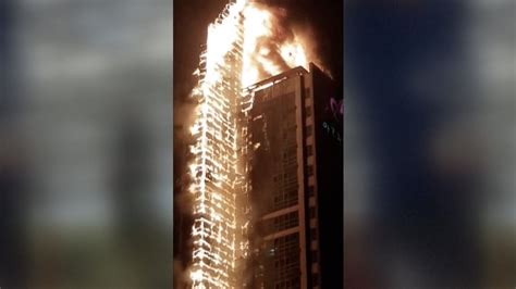 Huge fire engulfs high-rise apartment building in South Korea - CGTN
