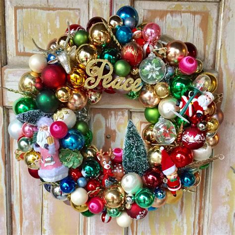 Sale Vintage Ornanent Wreath Ornament Wreath Holiday Wreath Etsy