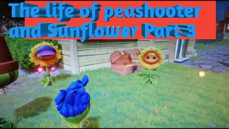 Sunflower And Peashooter Togeter Gardening Flower And Vegetables