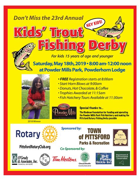 Kids Trout Fishing Derby Rotary Club Of Pittsford