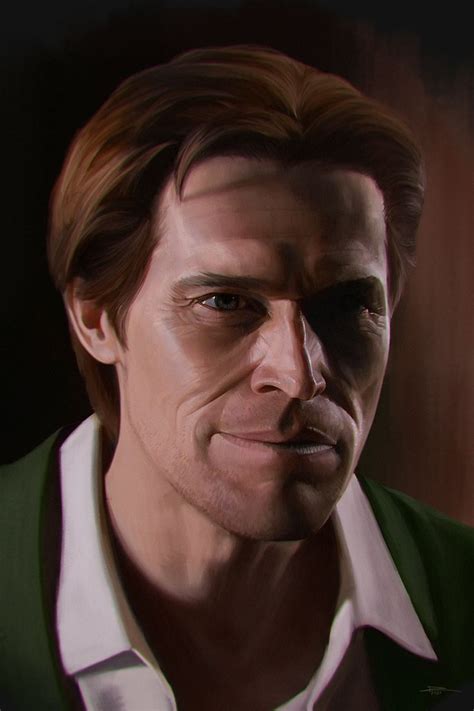 Digital Painting Of Norman Osborn Played By Willem Dafoe In Spider Man Movie On Instagram