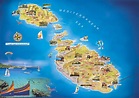 Large detailed travel map of Malta | Malta | Europe | Mapsland | Maps ...
