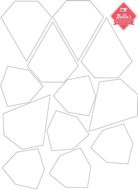 Wafers Printable English Paper Piecing Epp Templates And Etsy
