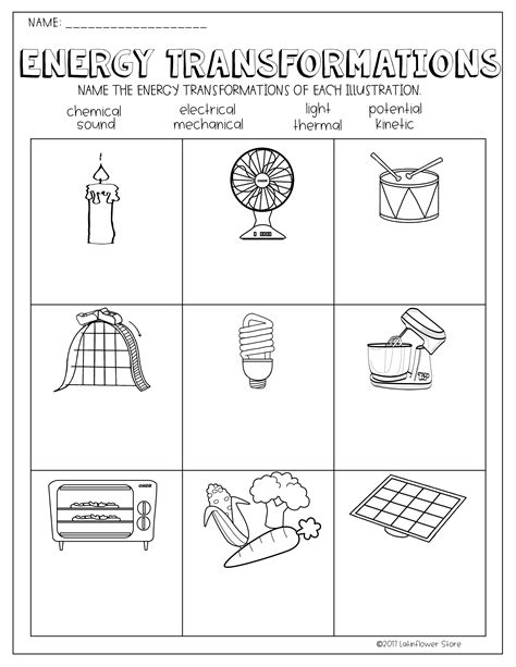 Work And Potential Energy Worksheet
