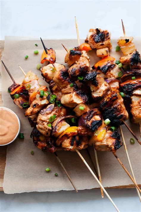 Honey Bbq Grilled Chicken Skewers Erin Lives Whole