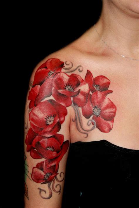 Halfsleeve Poppy Tattoo Design Of Tattoosdesign Of Tattoos
