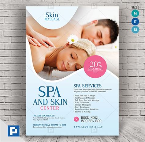 Spa And Massage Flyer Psdpixel Spa Flyer Full Body Spa Beauty Spa