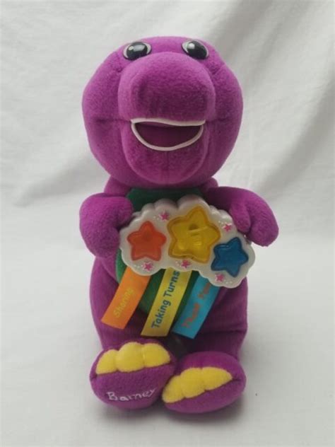 Barney Singing 3 Songs And Talking Light Up 2002 Plush Doll Mattel 11