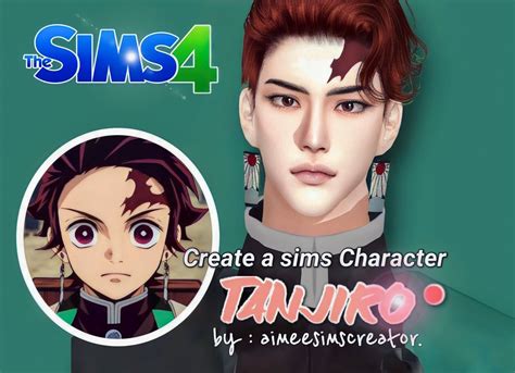 ️thesims4 สร้างตัวละคร Create A Sims Ref Anime Tanjiro ️ Sample