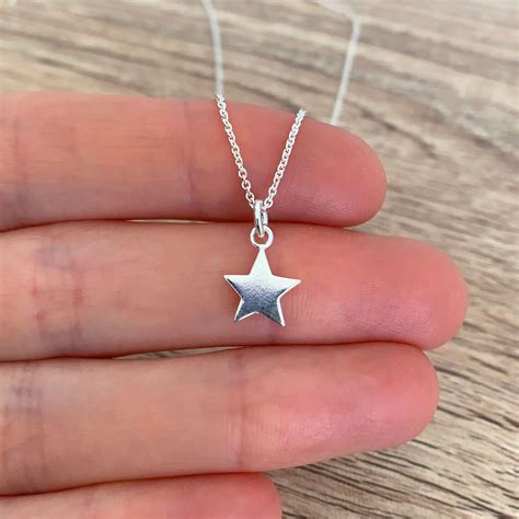Star Necklace 925 Sterling Silver Small Star Pendant Etsy