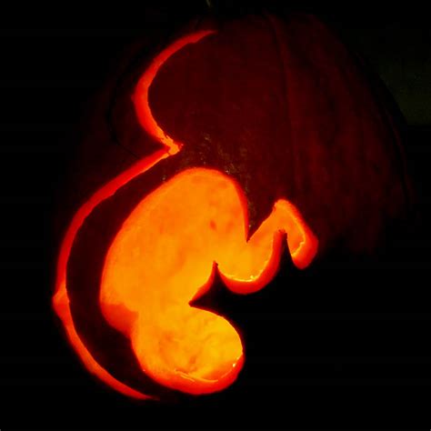 Stand And Deliver Pregnant Pumpkin Carving Pattern