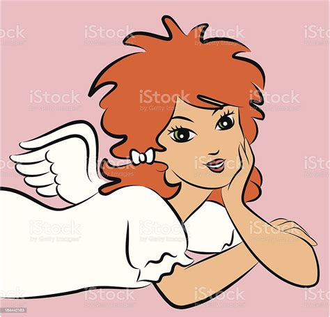 Vector Cute Angel In White Stock Illustration Download Image Now Istock