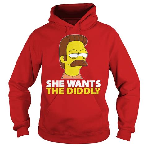 the simpsons ned flanders she wants the diddly shirt hoodie sweater longsleeve t shirt