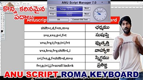 Anu Script Telugu Typing Tutorial Anu Script Telugu Typing Tutorial