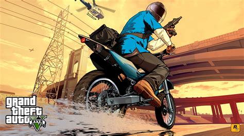 Wallpaper Ilustrasi Sepeda Motor Kendaraan Gta V Rockstar Games