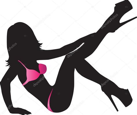 Silhouette Of Girl In Lingerie Stock Vector Image By ©primovich 22222039
