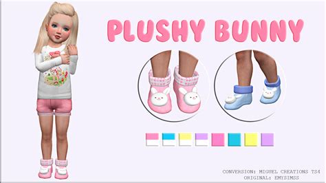 Miguel Creations Ts4 Socks With A Plushy Bunny Toddler Cc Sims 4 Sims
