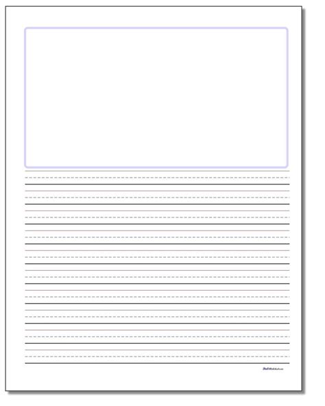 Looking for download printable half inch rule handwriting paper pdf? Blank Top Handwriting Paper