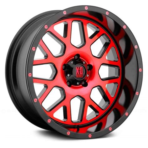 Xd Series® Xd820 Grenade Wheels Satin Black With Red Face Rims