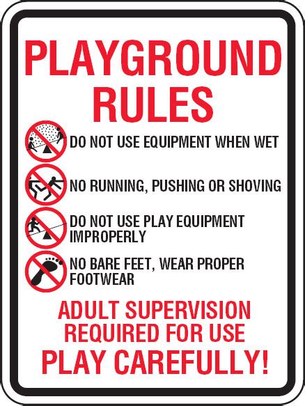 Park And Playground Signs Playground Rules Seton Australia