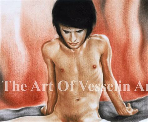 Erotic Art Print Of Original Male Nude Oil Painting Untitled Naked