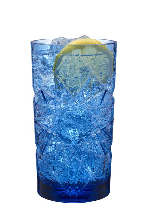 Blue Plastic Glasses Cocktail Tumblers Reusable Plastic Glassjacks Ltd