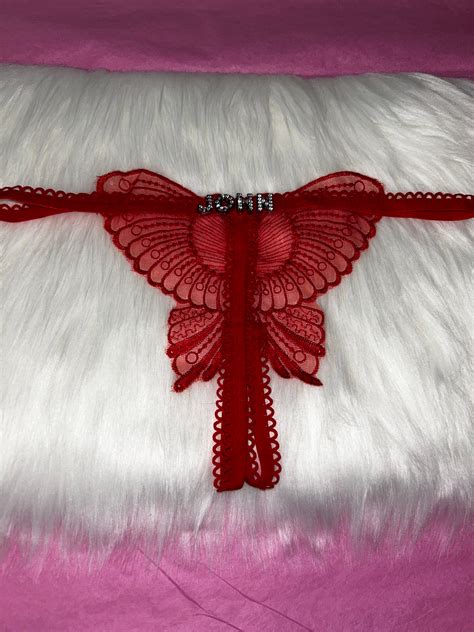 Customize Bling Butterfly Thong Etsy
