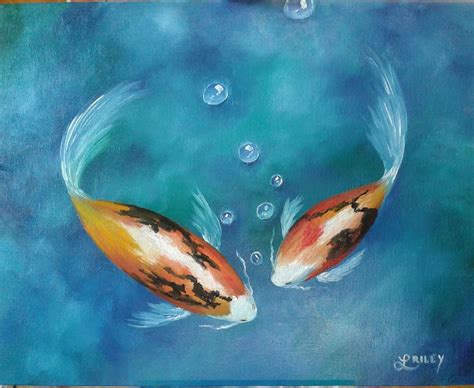 Koi Fish By Lori Riley Paint In Oils Rom Our Youtube Acrylic Tutorial