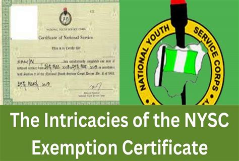 The Intricacies Of The Nysc Exemption Certificate Piggybank