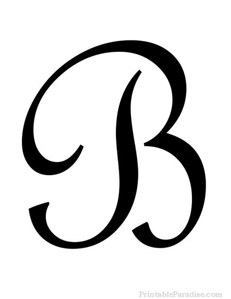 The Letter B In Cursive