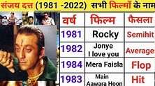 Sanjay Dutt all Movies list | Sanjay Dutt all movie list hit and flop ...