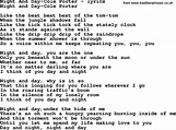 Love Song Lyrics for:Night And Day-Cole Porter