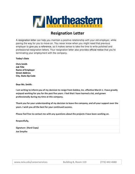 Simple Resignation Letter Template Templates At