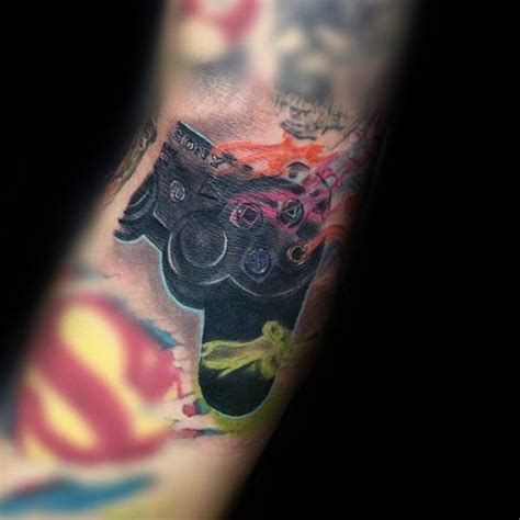 Tattoo tagged with small nintendo entertainment system. 50 Playstation Tattoo Designs For Men - Video Game Ink Ideas