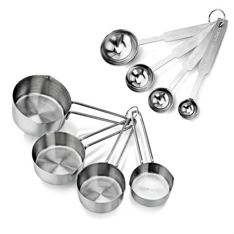 Imperial Home 8-Pieces Stainless Steel Measuring Cup and Spoon Set ...