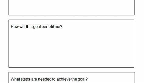 goal setting worksheet template