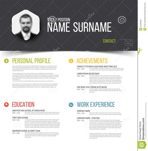 Feel free to include your hobbies or your interests. Personal Profile Template Vector Illustration ...