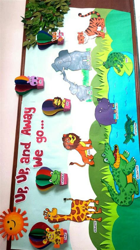 Animals And Their Babies Display Bulletin Board Idea Preschool Art