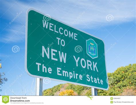 The song was written and produced by both swift and ryan tedder. Welcome To New York State Sign Stock Image - Image of ...
