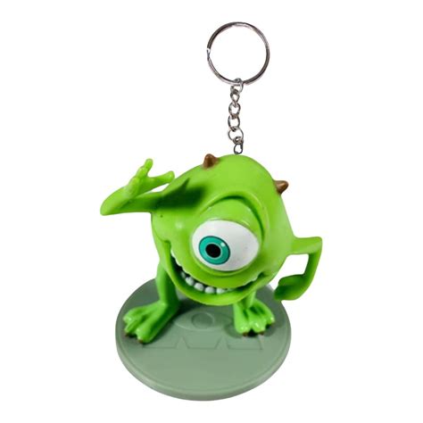 Monsters Inc Green Mike Wazowski Key Ring Keychain Pvc Figure Ornament