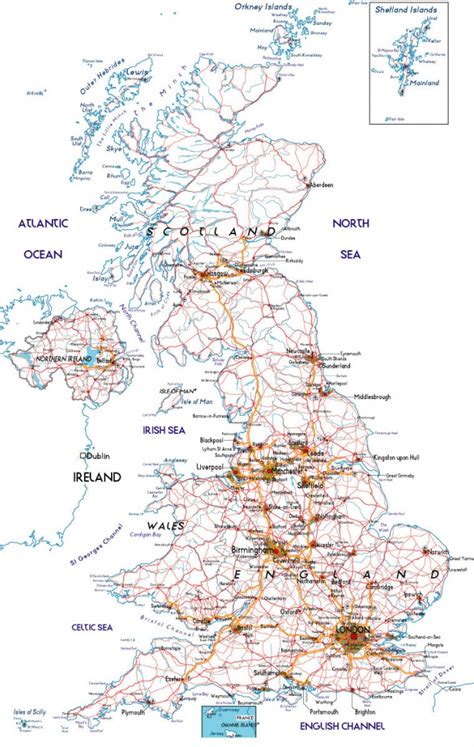 Detailed Clear Large Road Map Of United Kingdom Ezilon Maps Printable