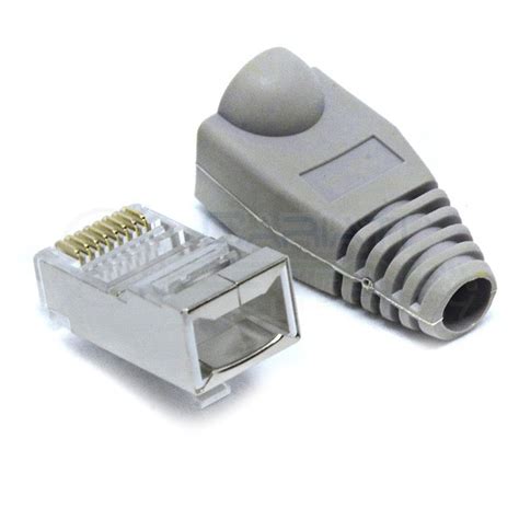 10 Pezzi Plug Connettore Rj45 Cat 6 Schermato Ftp Cavo Lan Ethernet