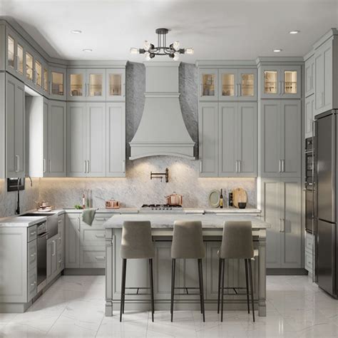 Modern Luxury Grey Wood Kitchen Cabinetry Rta American Standard Classic
