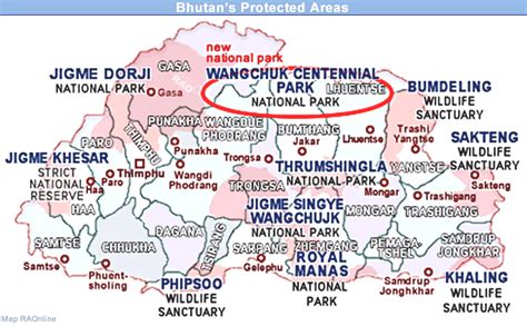 Raonline Bhutan Visitor Information Maps