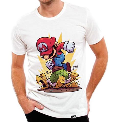 Camiseta Mario Bros Super Mario 100 Algodão Spr06 No Elo7 Nayara